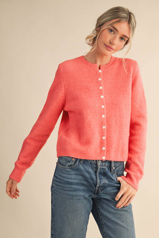 S MARLED KNIT SWEATER CARDIGAN MSW11248: MOCHA / S