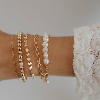 Saltwater Toggle Freshwater Pearl Gold Filled Bracelet