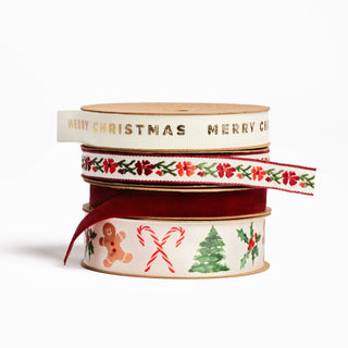 Set of 4 Christmas and Holiday Ribbons