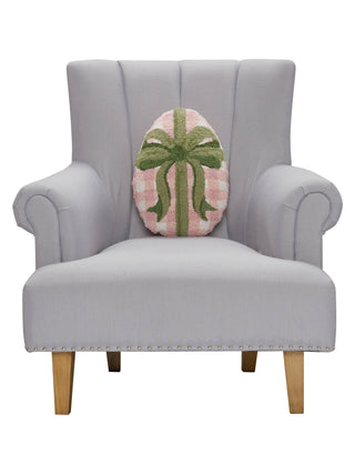 Shaped Gingham Easter Egg Hook Pillow