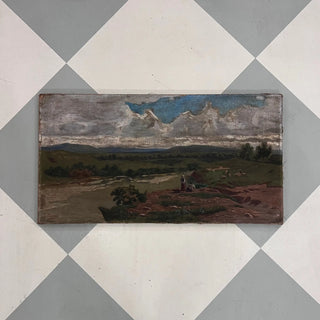 "Shepherds Under a Clouded Sky" - Oil on Canvas