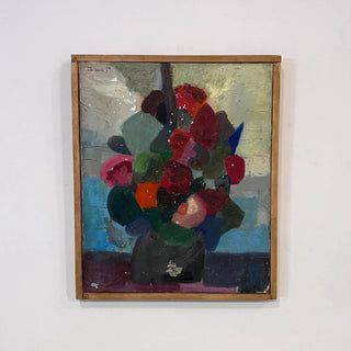 Signed Abstract Floral Study - Paris, France