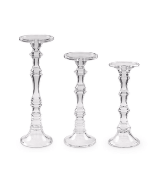 Slender Glass Pillar/Taper Candleholder