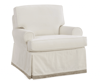 Slipcovered Swivel Glider in Kashmir Blue GRLX