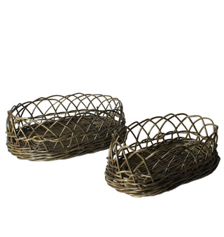 Stamford Rattan Baskets - Rustique Dark Grey