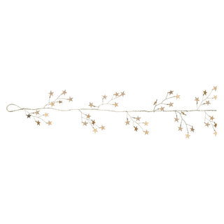 Decorative branch with star-shaped ornaments on a white background