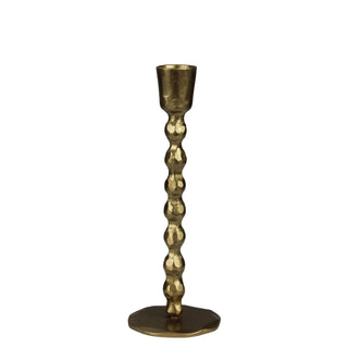 Talega Beaded Stem Taper Holder, Brass - Med