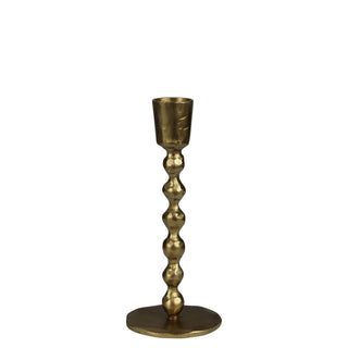 Talega Beaded Stem Taper Holder, Brass - Sm