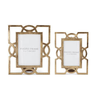 Textured Gold Metal Cutout Photo Frame