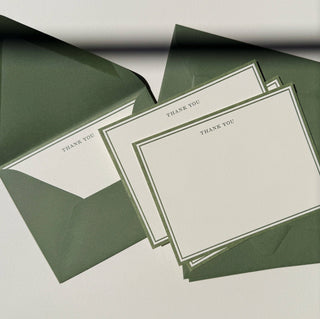 Thank You Notecard No. 13 Set of 6 in Olive