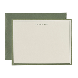 Thank You Notecard No. 13 Set of 6 in Olive