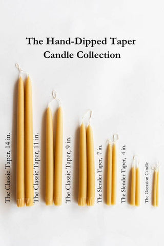 The Hand-Dipped Taper Candle: Burgundy / 11 in.