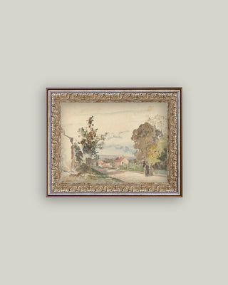 The Road From Versailles Framed Antique Art: 7x5