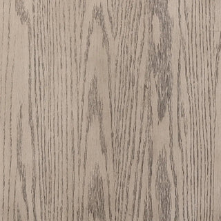 Close-up of the cabinet’s rustic white oak wood grain and texture.