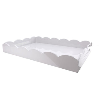 White Scalloped Edge Tray