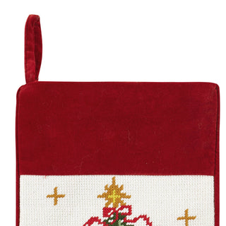 Tree w/Presents Embroidered Stocking