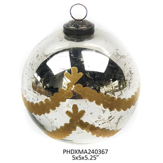 Venetian Glass 5" Ball Ornament