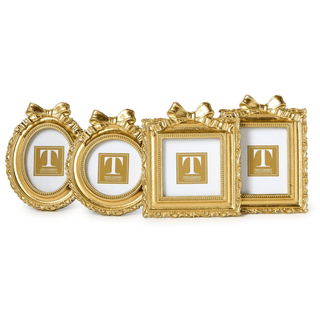 Vintage Gold Mini Photo Frame with Accent Bow