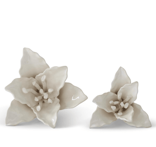 White Ceramic Tabletop Flower