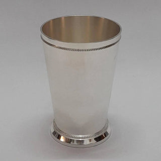 White Silver Brass Mint Julep Cup (L)