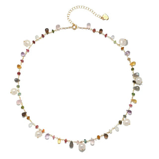 Wildflower Freshwater Pearl Choker: Gold Vermeil