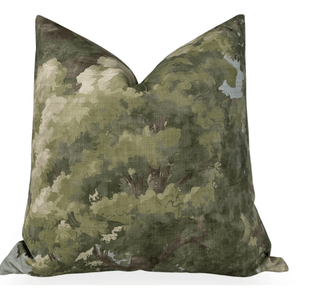 Woodland Clearing Pillow/ Green - 22x22"
