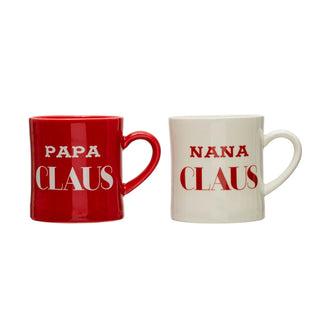 Stoneware Mug Nana/Papa Claus