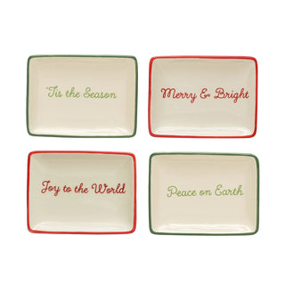 Stoneware Dish w/Holiday Message