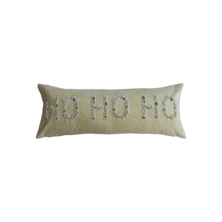 32"L x 12"H Cotton Velvet Lumbar Pillow