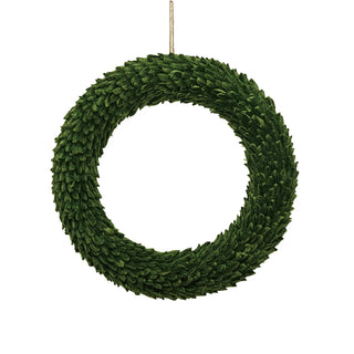 Paper Leaf Wreath, Green