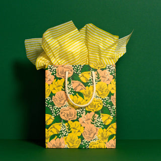 Yellow Stripe tissue paper: 5 Sheets