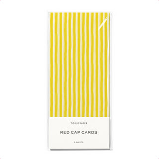 Yellow Stripe tissue paper: 5 Sheets