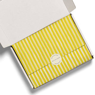 Yellow Stripe tissue paper: 5 Sheets