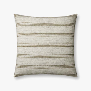 Zephyr Ivory / Olive Pillow 22x22"