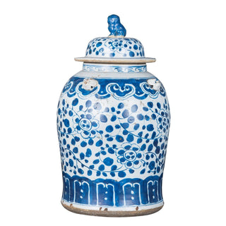 Home Accents Vintage Flower Motif Temple Jar